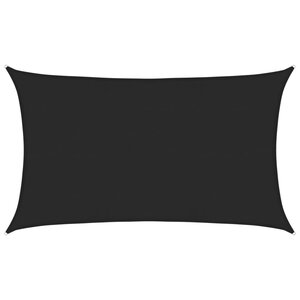 vidaXL Voile d'ombrage 160 g/m² Noir 5x8 m PEHD