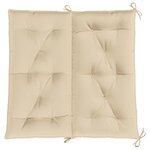 vidaXL Coussin de banc de jardin beige 100x(50+50)x7 cm tissu oxford