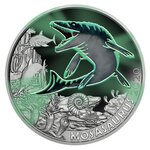 Pièce de monnaie 3 euro Autriche 2020 – Mosasaure