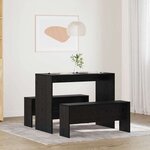 vidaXL Ensemble de salle à manger 2 Pièces Chêne noir 97 x 47 x 75 cm