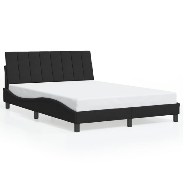 vidaXL Cadre de lit sans matelas Hanko noir 140x190 cm velours