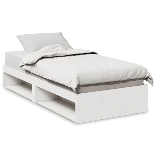 vidaXL Lit de jour sans matelas blanc 90x190 cm bois de pin massif