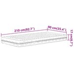 vidaXL Matelas en mousse blanc 90x210 cm dureté H2 H3