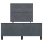 vidaXL Cadre de lit avec tête de lit Gris foncé 120 x 200 cm Velours