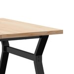 vidaXL Table basse cadre en Y 90x90x45 5cm bois de pin massif et acier