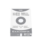 Paquet de 100 Fiches BRISTOL 75x125 mm 5X5 Blanc EXACOMPTA