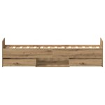 vidaXL Cadre de lit sans matelas chêne artisanal 90x190 cm