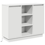 vidaXL Buffet avec LED Blanc 90x32x75 cm Bois d'ingénierie