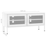 vidaXL Meuble TV Blanc 105x35x50 cm Acier