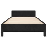 vidaXL Cadre de lit et tête de lit sans matelas noir 80x200 cm velours