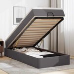 VidaXL Cadre de lit ottoman avec matelas gris 90x190 cm similicuir