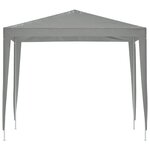 vidaXL Tente de fête 250 x 250 x 240 cm Gris clair PE et acier
