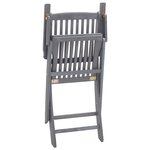 vidaXL Chaises pliables d'extérieur lot de 4 et coussins Bois d'acacia