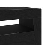 Meuble TV vidaXL avec des lumières LED en chêne noir  60x35x40 cm  en bois d'ingénierie