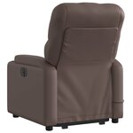 vidaXL Fauteuil inclinable de massage Marron Similicuir