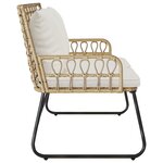 vidaXL Banc de jardin avec oreiller Noir  Anthracite 113 x 69 x 83 cm