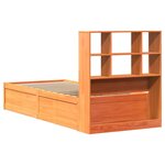 vidaXL Cadre de lit sans matelas cire marron 90x190 cm bois pin massif