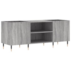 vidaXL Armoire à disques sonoma gris 121x38x48 cm bois d'ingénierie