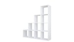 Etagères bibliothèque escalier REGAL 10 compartiments BLANC