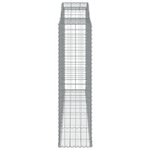 vidaXL Paniers à gabions arqués 4 Pièces 300x50x180/200 cm fer galvanisé