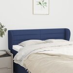 vidaXL Tête de lit avec oreilles Bleu 147x23x78/88 cm Tissu