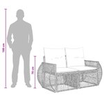 vidaXL Ensemble de canapé de jardin 4 Pièces Beige et blanc crème