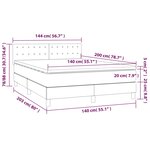 vidaXL Sommier à lattes de lit avec matelas LED Crème 140x200 cm Tissu