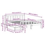 vidaXL Cadre de lit sans matelas 150x200 cm bois de pin massif
