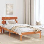 vidaXL Cadre de lit Marron 80 x 200 cm Bois de pin massif