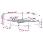 vidaXL Cadre de lit sans matelas blanc 160x200 cm bois de pin massif