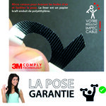 Numéro 3-Numéro adhésif pour boîtes aux lettres - Vinyle épais texturé, hauteur 50 mm - Bois Miel