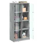 vidaXL Buffet haut avec portes gris sonoma 68x37x142cm bois ingénierie