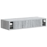 vidaXL Table d'appoint murale Sonoma gris 87 5 x 34 5 x 17 cm