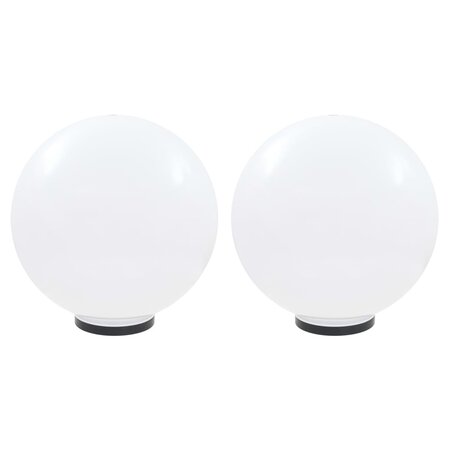 vidaXL Lampes à LED sous forme de boule 2 Pièces Sphérique 50 cm PMMA