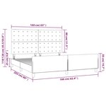 vidaXL Cadre de lit avec tête de lit Rose 160x200 cm Velours