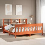 vidaXL Cadre de lit sans matelas cire marron 180x200cm bois pin massif