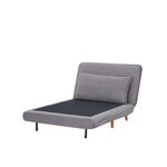 Fauteuil convertible antone gris polyester l108cm