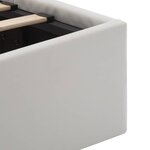 vidaXL Cadre de lit à rangement avec LED blanc similicuir 120x200 cm