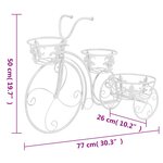vidaXL Support de plantes sous forme de vélo Style vintage Métal