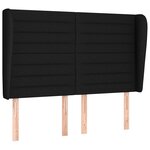 vidaXL Sommier à lattes de lit avec matelas Noir 140x200 cm Tissu