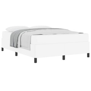 vidaXL Cadre de lit avec matelas Blanc 140 x 200 cm tissu