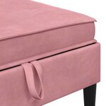 vidaXL Pouf avec Rangement Rose Velours