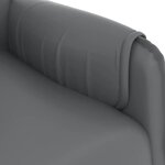 vidaXL Fauteuil inclinable Gris Similicuir