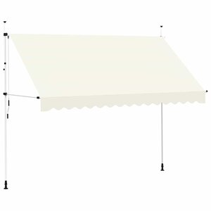vidaXL Auvent manuel rétractable 350 cm Crème
