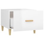 vidaXL Tables basses 2 Pièces blanc brillant 50x50x40cm bois d'ingénierie