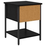 vidaXL Table de chevet Chêne noir 34 x 35 5 x 45 cm Bois d'ingénierie