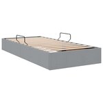 vidaXL Lit de Rangement avec stockage Gris clair 90 x 190 cm Tissu