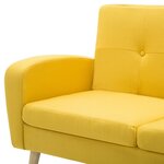 Vidaxl canapé d'angle revêtement en tissu 186x136x79 cm jaune