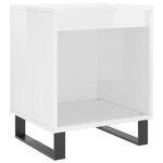 vidaXL Tables de chevet 2 Pièces blanc brillant 40x35x50 cm