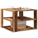 vidaXL Table basse vieux bois 58x58x40 cm bois d'ingénierie